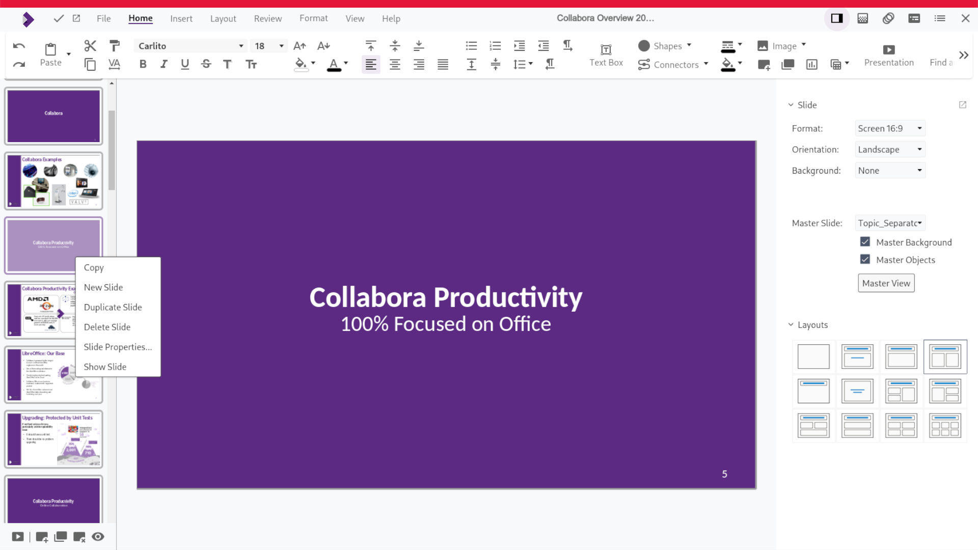 Collabora Impress screenshot